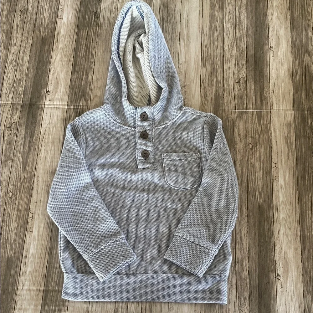 Old Navy Heather Blue Hooded Sweater